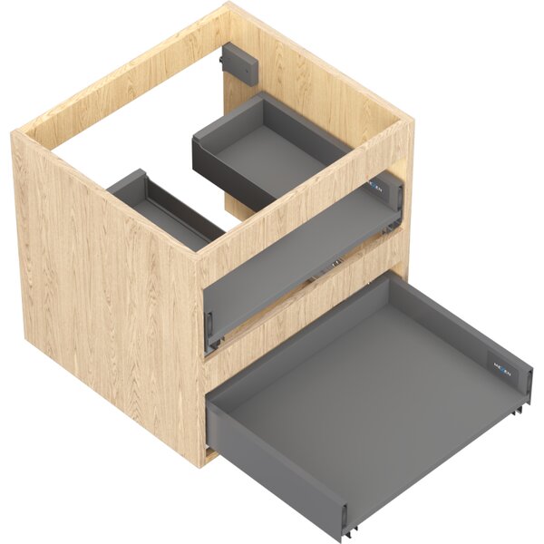 Mexen Box-A, fali szekrény 50 cm, 2 fiók, tölgyfa, 91AX0-0500-470-2-81