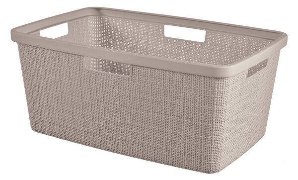 Szürkésbarna műanyag szennyeskosár 46 l Jute – Curver