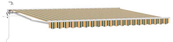 Elektromos Kihúzható Napernyő Zöld, Sárga, Fehér 4,5 × 3,5 m