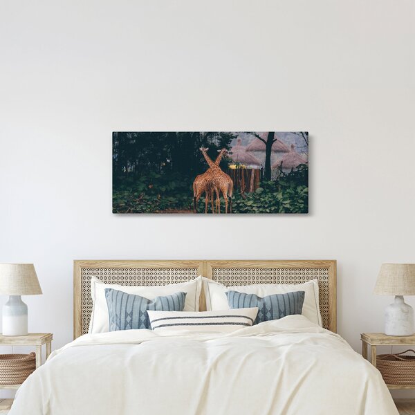 Két zsiráf képe (120x50 cm)