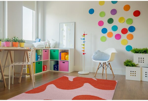 Piros-rózsaszín gyerek szőnyeg 160x230 cm Hugsy Coral – FD