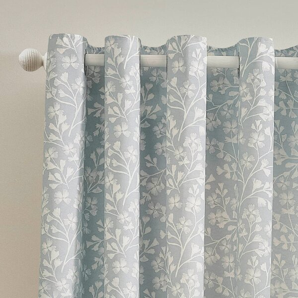 Kék függöny szett 2 db-os 168x137 cm Brooke Floral – Catherine Lansfield