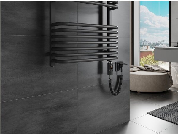 Mexen Apollo, elektromos fűtőelem 1210x550 mm + fűtőrúd 600 W, antracit, W117-1210-550-2600-66