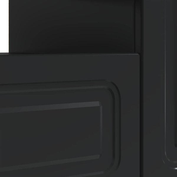 VidaXL LED TV szekrény Fekete Szerelt Fa