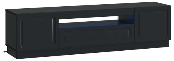 VidaXL LED TV szekrény Fekete Szerelt Fa