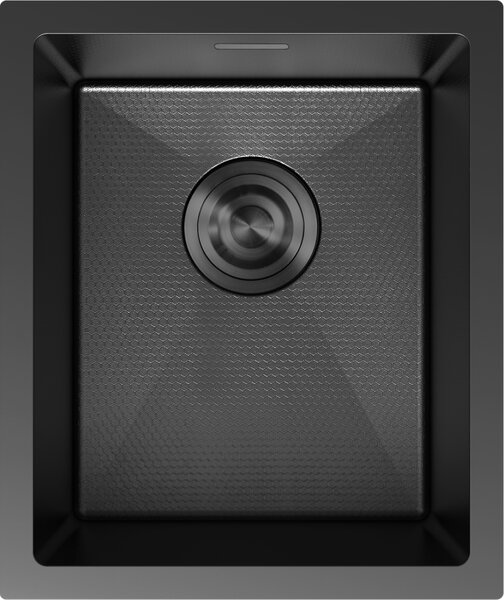 Mexen Trixo, 1 medencés rozsdamentes mosogató 370 x 440 mm, fekete, méhsejtmintás, 6412371000-70HC