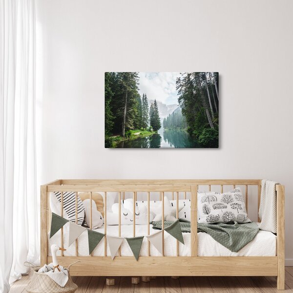 Kép az erdei tóról (90x60 cm)