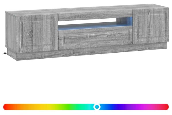 VidaXL LED TV szekrény Szürke Sonoma Szerelt Fa