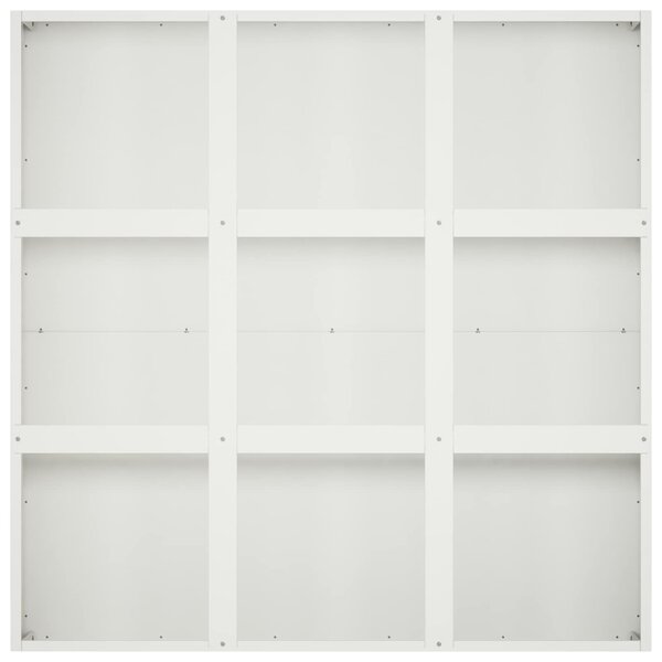 VidaXL Kerti cserép Fehér 100 x 100 x 50 cm Hidegen hengerelt acél