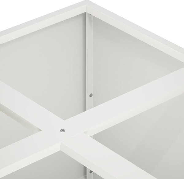 VidaXL Kerti cserép Fehér 100 x 100 x 50 cm Hidegen hengerelt acél