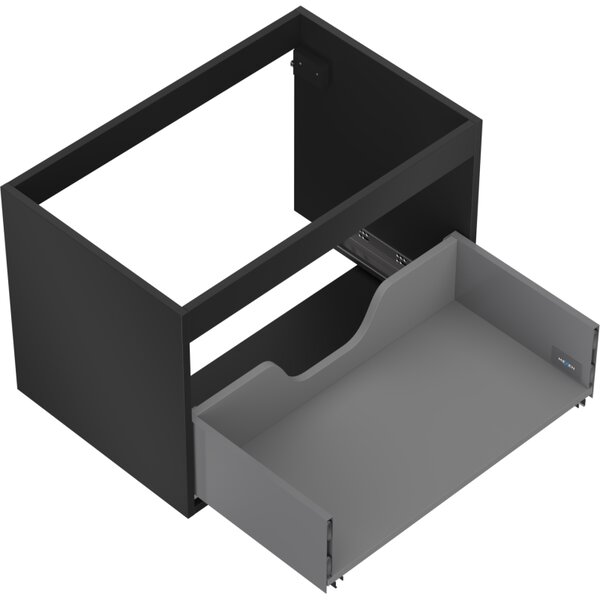 Mexen Box-A, fali szekrény 70 cm, 1 fiók, matt fekete, 91AX0-0700-470-1-71