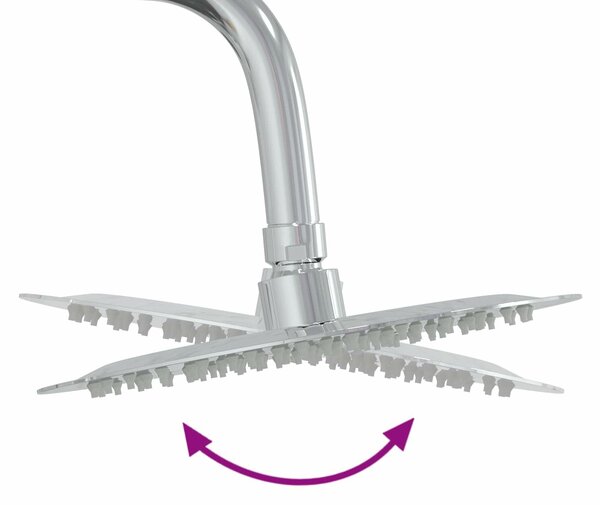 VidaXL Kültéri zuhany 217 cm Szilárd akácfa és rozsdamentes acél