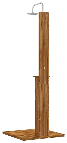 VidaXL Kültéri zuhany 217 cm Szilárd akácfa és rozsdamentes acél