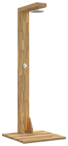 VidaXL Kültéri zuhany 210,5 cm Szilárd akácfa és rozsdamentes acél