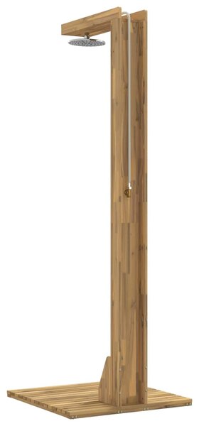 VidaXL Kültéri zuhany 210,5 cm Szilárd akácfa és rozsdamentes acél