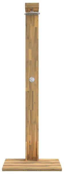 VidaXL Kültéri zuhany 210,5 cm Szilárd akácfa és rozsdamentes acél