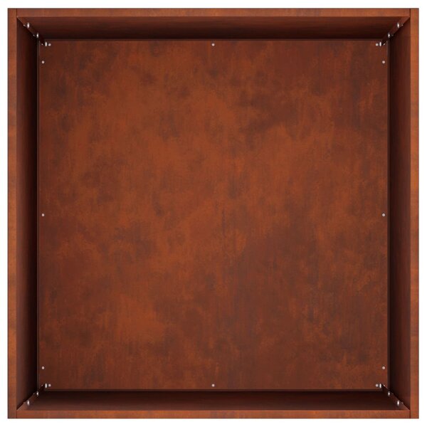 VidaXL Kerti cserép 2 db Rozsdás 50 x 50 x 75 cm Időjárásálló Acél