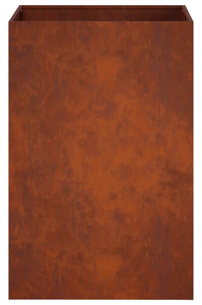 VidaXL Kerti cserép 2 db Rozsdás 50 x 50 x 75 cm Időjárásálló Acél
