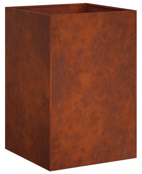VidaXL Kerti cserép 2 db Rozsdás 50 x 50 x 75 cm Időjárásálló Acél