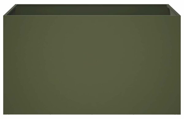 VidaXL Kerti cserép 2 db Olajzöld 100 x 50 x 50 cm