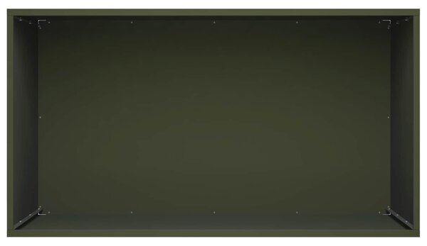 VidaXL Kerti cserép 2 db Olajzöld 100 x 50 x 50 cm