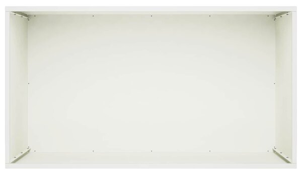 VidaXL Kerti cserép 2 db Fehér 80 x 50 x 50 cm Hidegen hengerelt acél