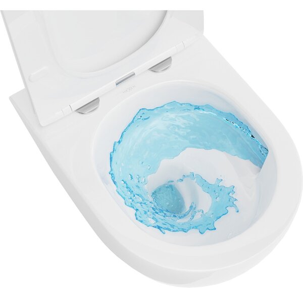 Mexen Lena, fali WC csésze 490x360x340 mm, Perem nélküli Tornado, fényes fehér, 3322XX00T