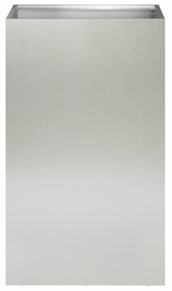 VidaXL Kerti cserép 2 db Ezüst 30 x 30 x 50 cm Rozsdamentes Acél