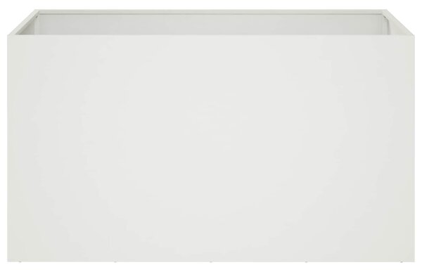 VidaXL Kerti cserép 2 db Fehér 100 x 50 x 50 cm Hidegen hengerelt acél