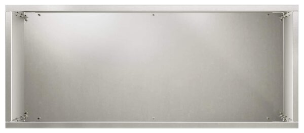 VidaXL Kerti cserép Ezüst 40 x 20 x 75 cm Rozsdamentes Acél