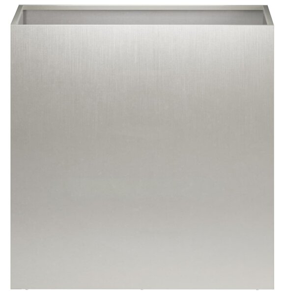VidaXL Kerti cserép 2 db Ezüst 50 x 30 x 40 cm Rozsdamentes Acél