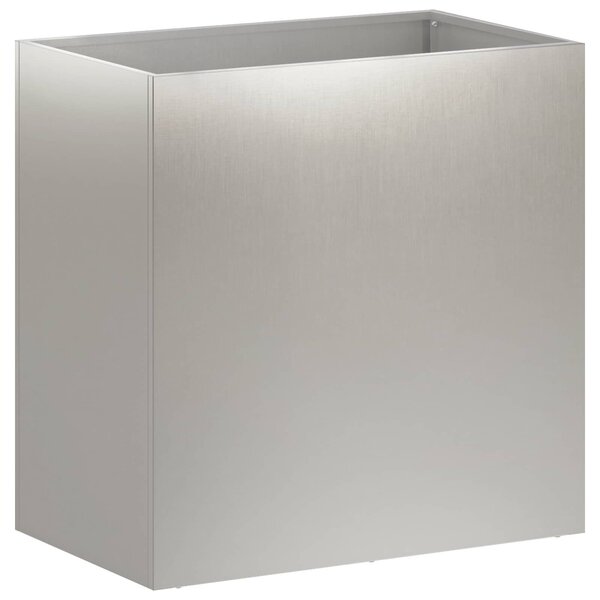 VidaXL Kerti cserép 2 db Ezüst 50 x 30 x 40 cm Rozsdamentes Acél