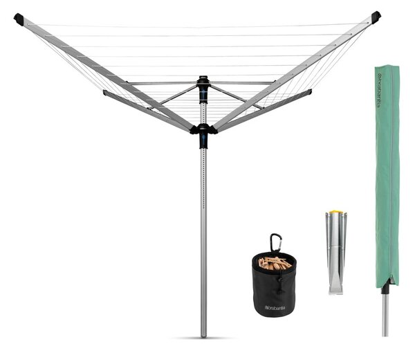 Ezüstszínű kerti ruhaszárító 50 m Lift-o-Matic Advance – Brabantia