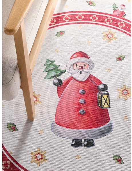 Piros kerek szőnyeg karácsonyi mintával ø 160 cm Toy's Delight Santa Claus – Villeroy&Boch