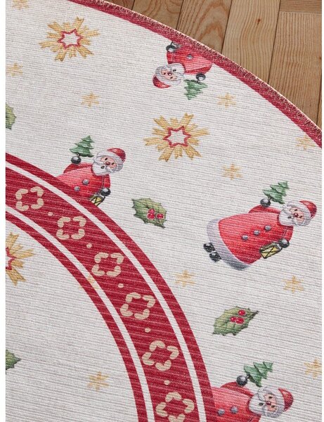 Piros kerek szőnyeg karácsonyi mintával ø 160 cm Toy's Delight Santa Claus – Villeroy&Boch