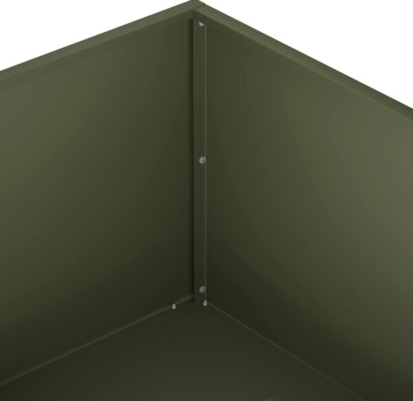 VidaXL Kerti cserép 2 db Olajzöld 80 x 80 x 30 cm