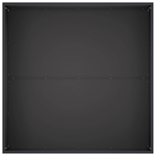 VidaXL Kerti cserép Fekete 100 x 100 x 40 cm Hidegen hengerelt acél