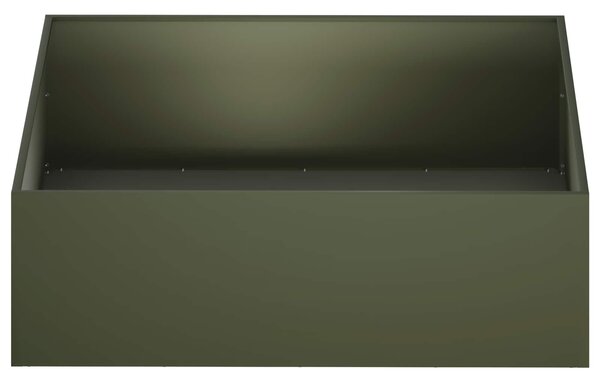 VidaXL Kerti cserép 2 db Olajzöld 80 x 80 x 30 cm