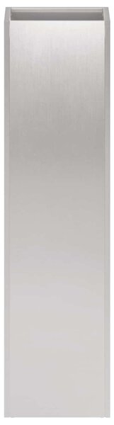 VidaXL Kerti cserép 2 db Ezüst 20 x 20 x 75 cm Rozsdamentes Acél