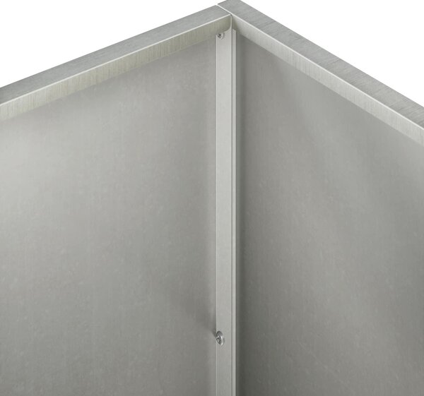 VidaXL Kerti cserép 2 db Ezüst 40 x 40 x 75 cm Rozsdamentes Acél