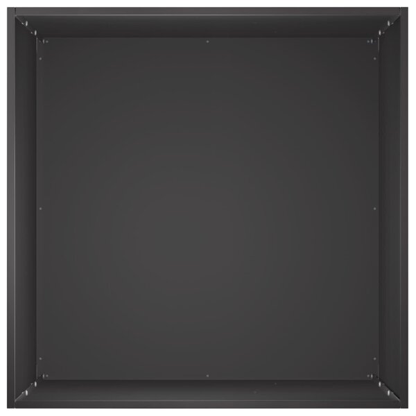 VidaXL Kerti cserép 2 db Fekete 40 x 40 x 75 cm Hidegen hengerelt acél