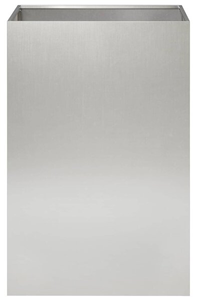 VidaXL Kerti cserép 2 db Ezüst 40 x 40 x 75 cm Rozsdamentes Acél