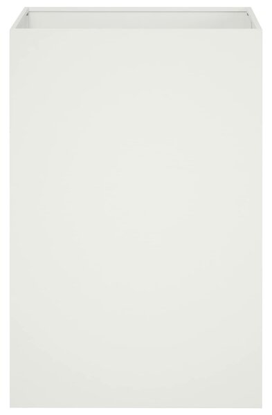 VidaXL Kerti cserép 2 db Fehér 50 x 50 x 75 cm Hidegen hengerelt acél