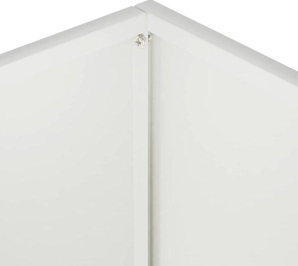 VidaXL Kerti cserép 2 db Fehér 50 x 20 x 75 cm Hidegen hengerelt acél