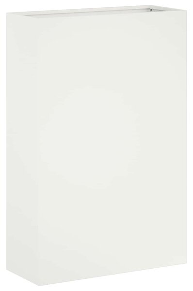 VidaXL Kerti cserép 2 db Fehér 50 x 20 x 75 cm Hidegen hengerelt acél