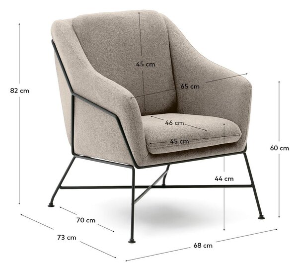 Bézs fotel Brida – Kave Home