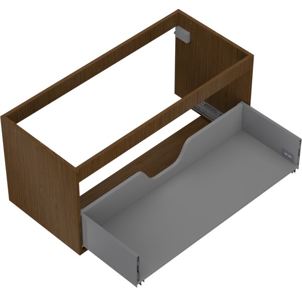 Mexen Box-A, fali szekrény 100 cm, 1 fiók, diófa, 91AX0-1000-470-1-86