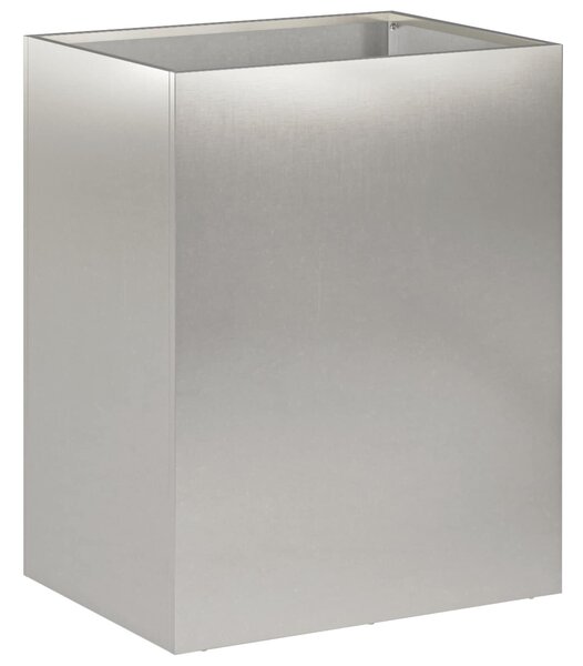 VidaXL Kerti cserép 2 db Ezüst 40 x 30 x 50 cm Rozsdamentes Acél