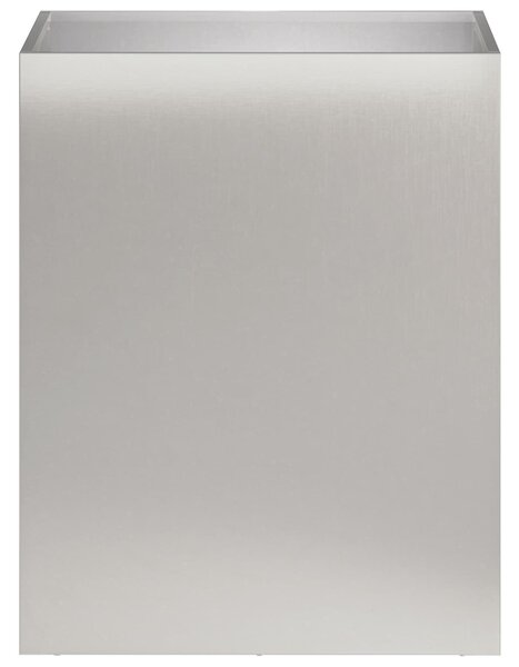 VidaXL Kerti cserép 2 db Ezüst 40 x 30 x 50 cm Rozsdamentes Acél