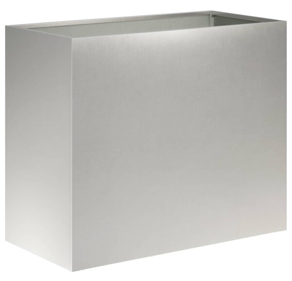 VidaXL Kerti cserép 2 db Ezüst 60 x 30 x 50 cm Rozsdamentes Acél